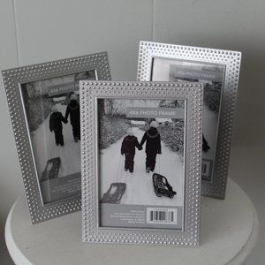 Silver 4x6 Tabletop Photo Frame Set of Three